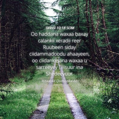 Picture 04 - Tirintii 10:18 SOM - Oo haddana waxaa baxay calankii xeradii reer - Bible Verse Picture