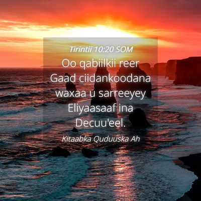 Picture 04 - Tirintii 10:20 SOM - Oo qabiilkii reer Gaad ciidankoodana waxaa u - Bible Verse Picture