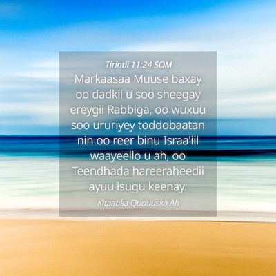 Picture 04 - Tirintii 11:24 SOM - Markaasaa Muuse baxay oo dadkii u soo sheegay - Bible Verse Picture