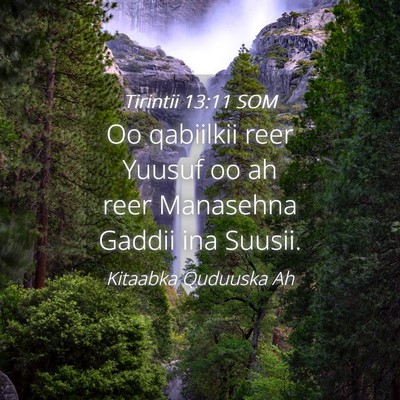 Picture 04 - Tirintii 13:11 SOM - Oo qabiilkii reer Yuusuf oo ah reer Manasehna - Bible Verse Picture