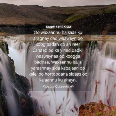 Picture 04 - Tirintii 13:33 SOM - Oo waxaannu halkaas ku aragnay dad waaweyn oo - Bible Verse Picture