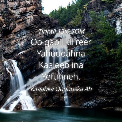 Picture 04 - Tirintii 13:6 SOM - Oo qabiilkii reer Yahuudahna Kaaleeb ina - Bible Verse Picture