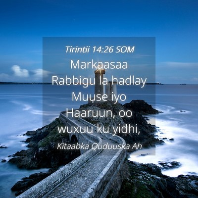 Picture 04 - Tirintii 14:26 SOM - Markaasaa Rabbigu la hadlay Muuse iyo Haaruun, oo - Bible Verse Picture