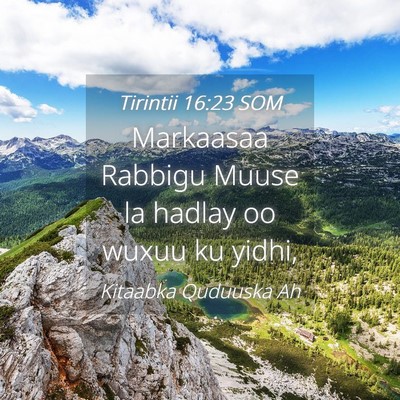 Picture 04 - Tirintii 16:23 SOM - Markaasaa Rabbigu Muuse la hadlay oo wuxuu ku - Bible Verse Picture
