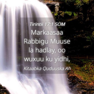 Picture 04 - Tirintii 17:1 SOM - Markaasaa Rabbigu Muuse la hadlay, oo wuxuu ku - Bible Verse Picture