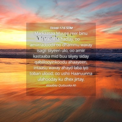 Picture 04 - Tirintii 17:6 SOM - Markaasaa Muuse reer binu Israa'iil la hadlay, oo - Bible Verse Picture
