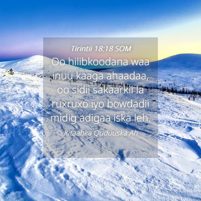 Picture 04 - Tirintii 18:18 SOM - Oo hilibkoodana waa inuu kaaga ahaadaa, oo sidii - Bible Verse Picture