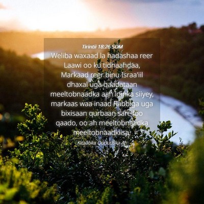 Picture 04 - Tirintii 18:26 SOM - Weliba waxaad la hadashaa reer Laawi oo ku - Bible Verse Picture
