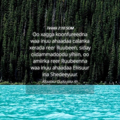 Picture 04 - Tirintii 2:10 SOM - Oo xagga koonfureedna waa inuu ahaadaa calanka - Bible Verse Picture