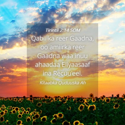 Picture 04 - Tirintii 2:14 SOM - Qabiilka reer Gaadna, oo amiirka reer Gaadna waa - Bible Verse Picture