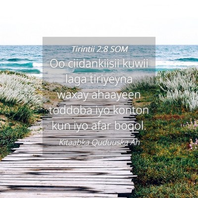 Picture 04 - Tirintii 2:8 SOM - Oo ciidankiisii kuwii laga tiriyeyna waxay - Bible Verse Picture