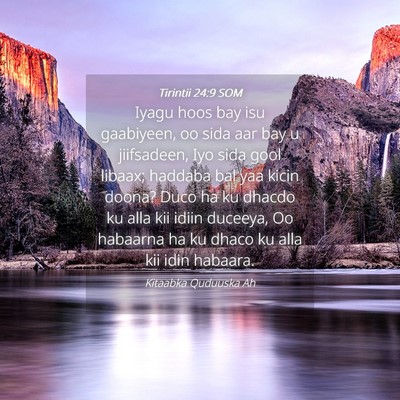 Picture 04 - Tirintii 24:9 SOM - Iyagu hoos bay isu gaabiyeen, oo sida aar bay u - Bible Verse Picture