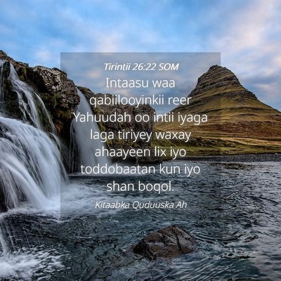 Picture 04 - Tirintii 26:22 SOM - Intaasu waa qabiilooyinkii reer Yahuudah oo intii - Bible Verse Picture