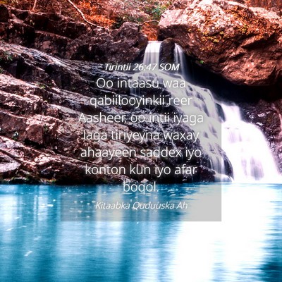 Picture 04 - Tirintii 26:47 SOM - Oo intaasu waa qabiilooyinkii reer Aasheer, oo - Bible Verse Picture