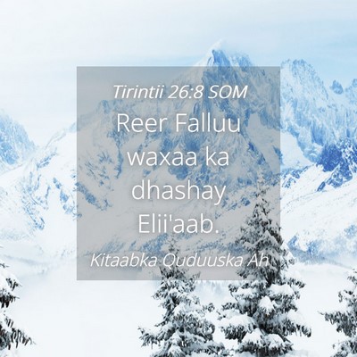 Picture 04 - Tirintii 26:8 SOM - Reer Falluu waxaa ka dhashay - Bible Verse Picture