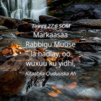 Picture 04 - Tirintii 27:6 SOM - Markaasaa Rabbigu Muuse la hadlay, oo wuxuu ku - Bible Verse Picture