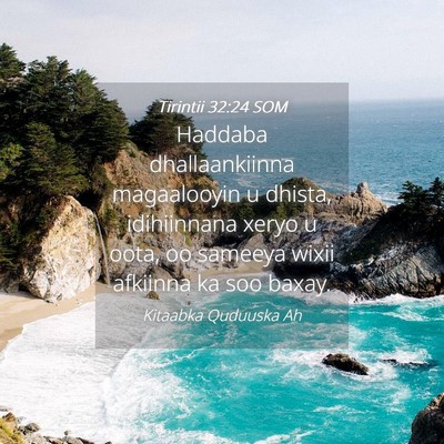 Picture 04 - Tirintii 32:24 SOM - Haddaba dhallaankiinna magaalooyin u dhista, - Bible Verse Picture