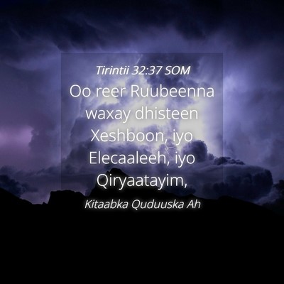 Picture 04 - Tirintii 32:37 SOM - Oo reer Ruubeenna waxay dhisteen Xeshboon, iyo - Bible Verse Picture