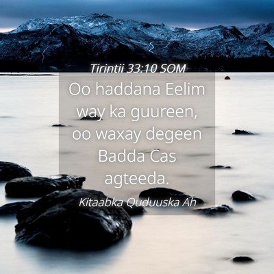 Picture 04 - Tirintii 33:10 SOM - Oo haddana Eelim way ka guureen, oo waxay degeen - Bible Verse Picture