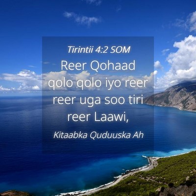 Picture 04 - Tirintii 4:2 SOM - Reer Qohaad qolo qolo iyo reer reer uga soo tiri - Bible Verse Picture
