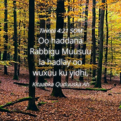 Picture 04 - Tirintii 4:21 SOM - Oo haddana Rabbigu Muusuu la hadlay oo wuxuu ku - Bible Verse Picture