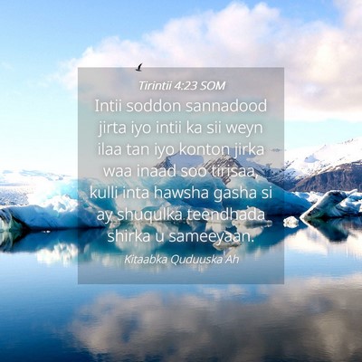Picture 04 - Tirintii 4:23 SOM - Intii soddon sannadood jirta iyo intii ka sii - Bible Verse Picture