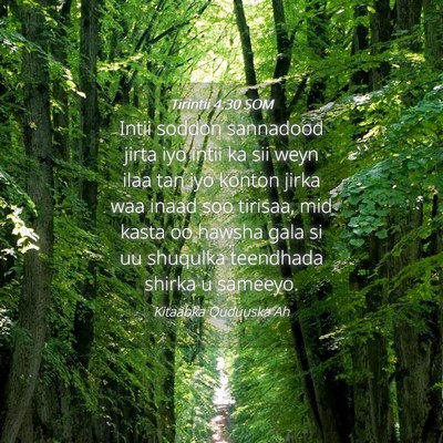 Picture 04 - Tirintii 4:30 SOM - Intii soddon sannadood jirta iyo intii ka sii - Bible Verse Picture