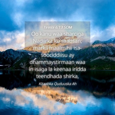 Picture 04 - Tirintii 6:13 SOM - Oo kanu waa sharciga Nadiirka ku saabsan; markii - Bible Verse Picture