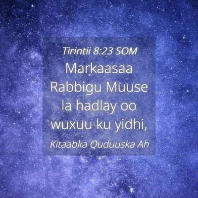 Picture 04 - Tirintii 8:23 SOM - Markaasaa Rabbigu Muuse la hadlay oo wuxuu ku - Bible Verse Picture