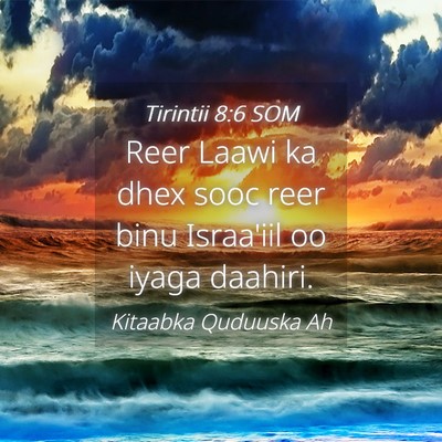 Picture 04 - Tirintii 8:6 SOM - Reer Laawi ka dhex sooc reer binu Israa'iil oo - Bible Verse Picture