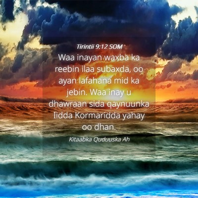 Picture 04 - Tirintii 9:12 SOM - Waa inayan waxba ka reebin ilaa subaxda, oo ayan - Bible Verse Picture