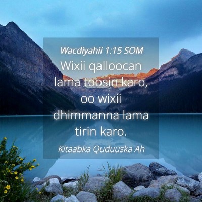 Picture 04 - Wacdiyahii 1:15 SOM - Wixii qalloocan lama toosin karo, oo wixii - Bible Verse Picture