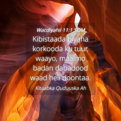 Picture 04 - Wacdiyahii 11:1 SOM - Kibistaada biyaha korkooda ku tuur, waayo, maalmo - Bible Verse Picture
