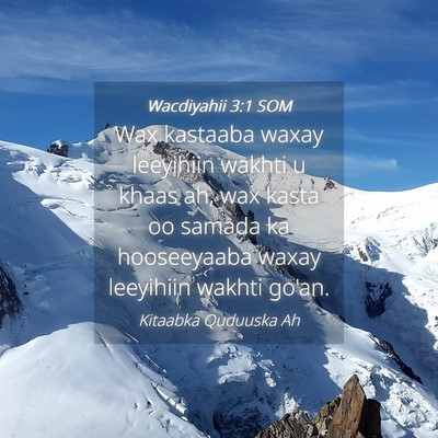 Picture 04 - Wacdiyahii 3:1 SOM - Wax kastaaba waxay leeyihiin wakhti u khaas ah, - Bible Verse Picture