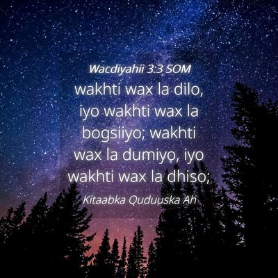 Picture 04 - Wacdiyahii 3:3 SOM - wakhti wax la dilo, iyo wakhti wax la bogsiiyo; - Bible Verse Picture