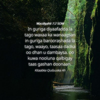 Picture 04 - Wacdiyahii 7:2 SOM - In guriga diyaafadda la tago waxaa ka wanaagsan - Bible Verse Picture