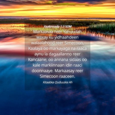 Picture 04 - Xaakinnada 1:3 SOM - Markaasaa reer Yahuudah waxay ku yidhaahdeen - Bible Verse Picture