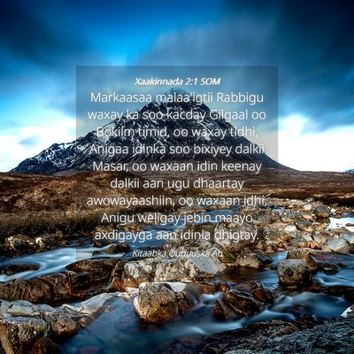 Picture 04 - Xaakinnada 2:1 SOM - Markaasaa malaa'igtii Rabbigu waxay ka soo kacday - Bible Verse Picture