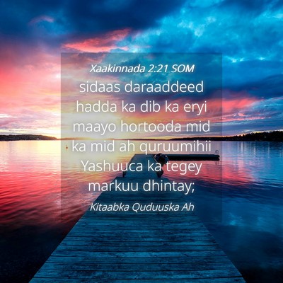 Picture 04 - Xaakinnada 2:21 SOM - sidaas daraaddeed hadda ka dib ka eryi maayo - Bible Verse Picture