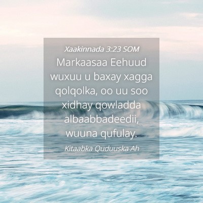 Picture 04 - Xaakinnada 3:23 SOM - Markaasaa Eehuud wuxuu u baxay xagga qolqolka, oo - Bible Verse Picture