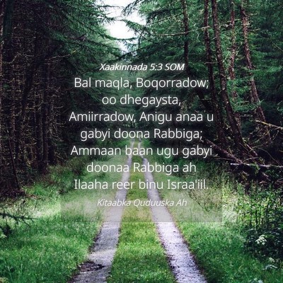 Picture 04 - Xaakinnada 5:3 SOM - Bal maqla, Boqorradow; oo dhegaysta, Amiirradow, - Bible Verse Picture