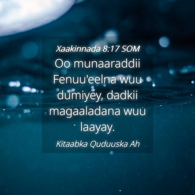 Picture 04 - Xaakinnada 8:17 SOM - Oo munaaraddii Fenuu'eelna wuu dumiyey, dadkii - Bible Verse Picture