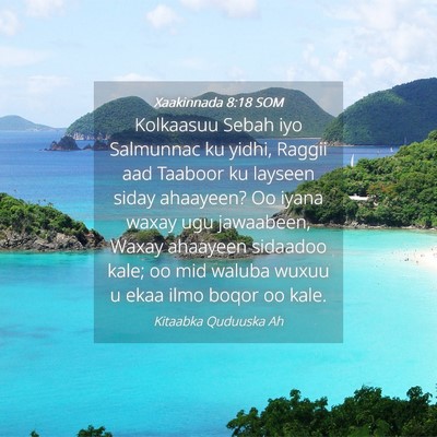 Picture 04 - Xaakinnada 8:18 SOM - Kolkaasuu Sebah iyo Salmunnac ku yidhi, Raggii - Bible Verse Picture