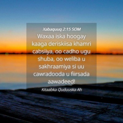 Picture 04 - Xabaquuq 2:15 SOM - Waxaa iska hoogay kaaga deriskiisa khamri - Bible Verse Picture