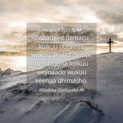 Picture 04 - Yacquub 1:15 SOM - Dabadeed damacu kolkuu uuraysto wuxuu dhalaa - Bible Verse Picture