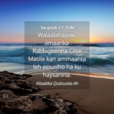 Picture 04 - Yacquub 2:1 SOM - Walaalahayow, iimaanka Rabbigeenna Ciise Masiix - Bible Verse Picture