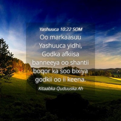 Picture 04 - Yashuuca 10:22 SOM - Oo markaasuu Yashuuca yidhi, Godka afkiisa - Bible Verse Picture