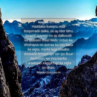 Picture 04 - Yashuuca 12:1 SOM - Haddaba kuwanu waa boqorradii dalka, oo ay reer - Bible Verse Picture