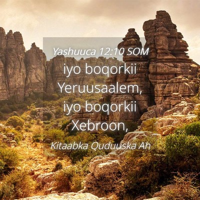 Picture 04 - Yashuuca 12:10 SOM - iyo boqorkii Yeruusaalem, iyo boqorkii - Bible Verse Picture