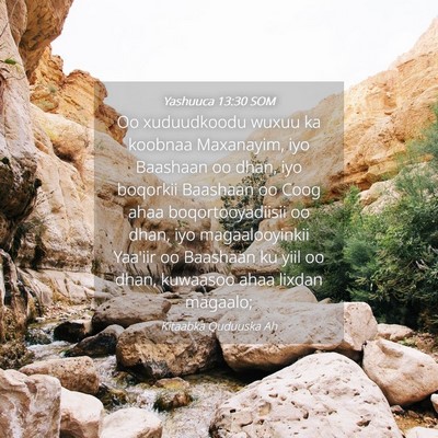 Picture 04 - Yashuuca 13:30 SOM - Oo xuduudkoodu wuxuu ka koobnaa Maxanayim, iyo - Bible Verse Picture